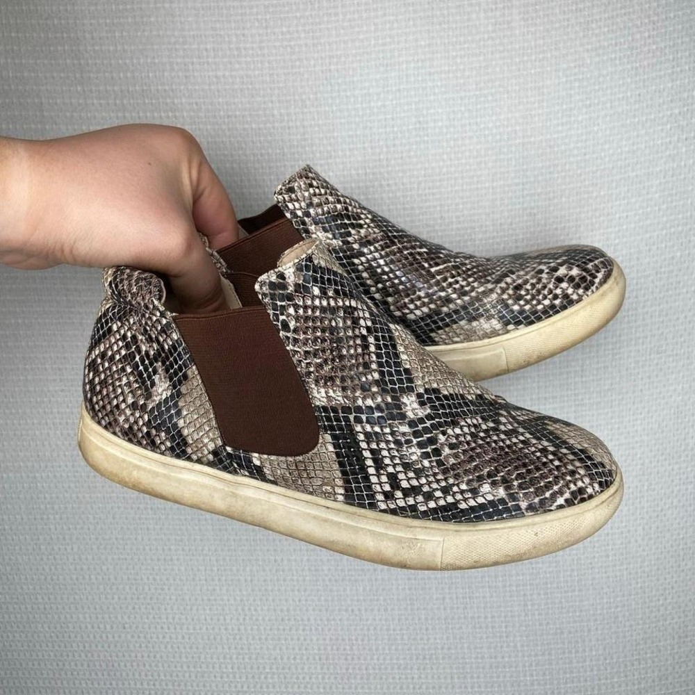 COCONUTS Snakeskin Print Slip On Sneakers Ankle Fashion Casual Shoes